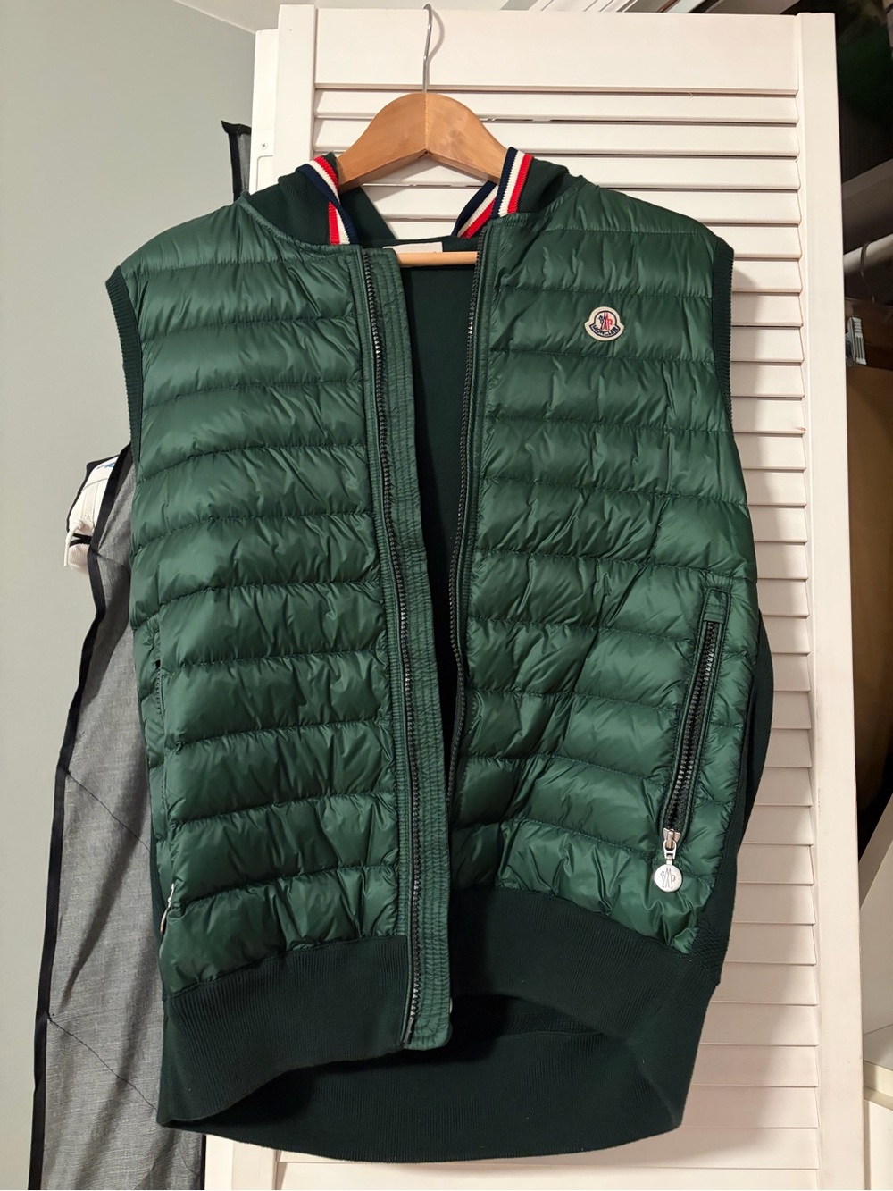 Moncler Dark Green Quilted Down Vest